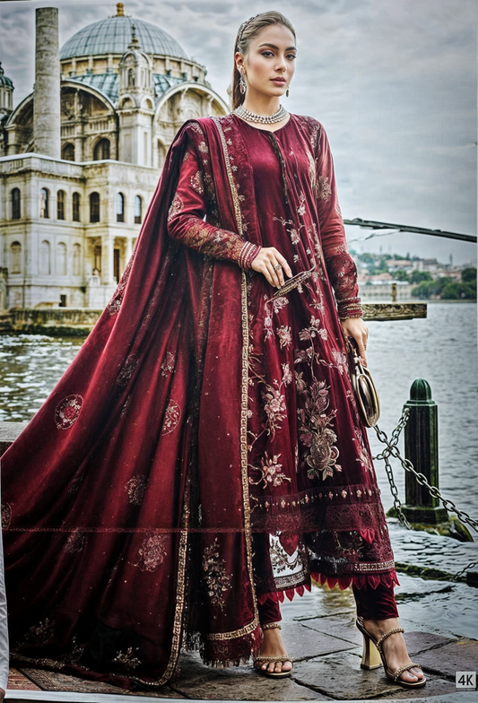 Cotton Print Unstitched Dress Material , Cotton Suit for Women With Dupatta (Pakistani Suite)
